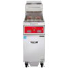 Freidora de piso Vulcan 1VK45CF-1 PowerFry5 de gas natural de 45-50 lb con controles de computadora y sistema de filtración KleenScreen - 70,000 BTU.